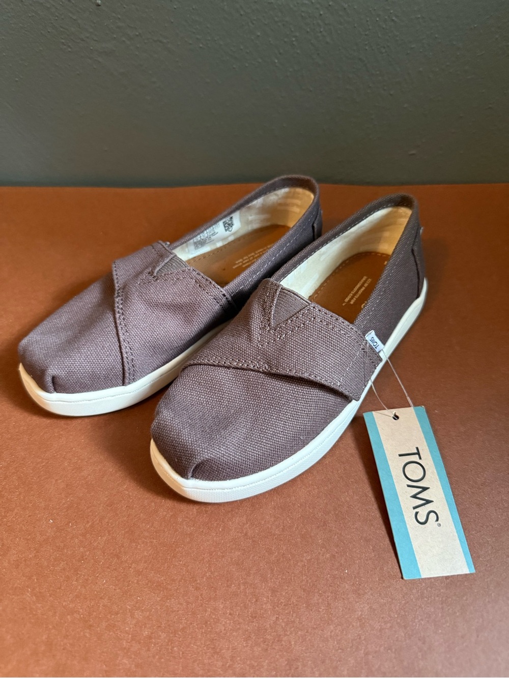 TOMS Girls’ Tiny Alpargata- Ash Canvas Shoe